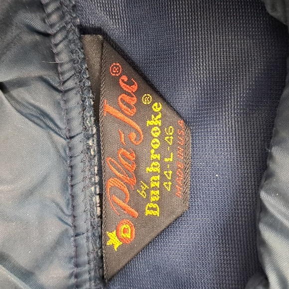 Vintage CAT diesel power lined 2-pocket full snap blue & yellow LG work vest - Picture 7 of 7